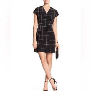 Banana Republic Windowpane Wrap Dress